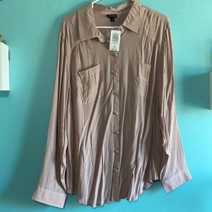 New! Torrid blush/ cream w/shimmer, button down